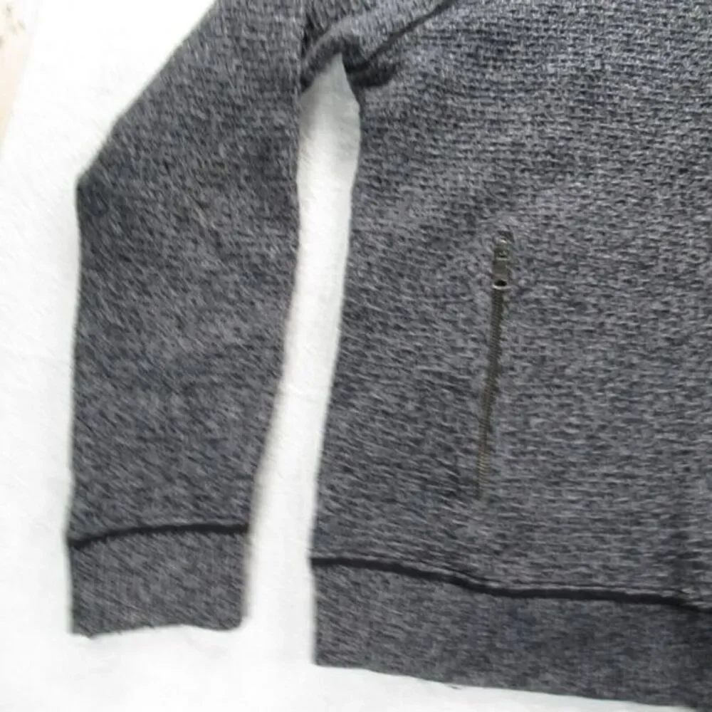 Banana Republic Wool Blend‎ Sweater Mens Large Gray Raglan Sleeve Knit Full Zip